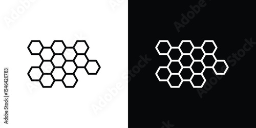 Honeycomb icon in black. flat graphic vector icon