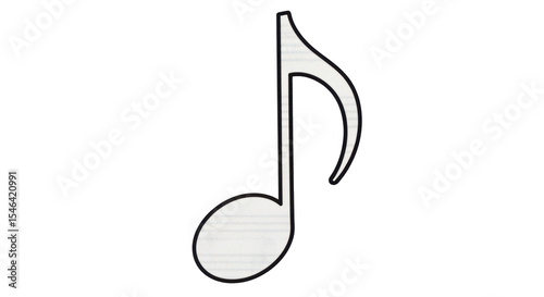 Isolated Music Note Quarter Note
