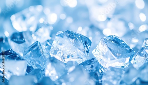 Closeup Ice Cubes Background