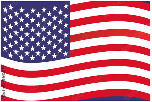 Elegant and scalable USA flag vector with sharp lines and vibrant colors, perfect for design projects, presentations, or merchandise.
