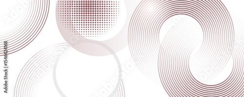 Wallpaper Mural Abstract white background with red circle lines. Digital future technology concept. vector illustration. Torontodigital.ca