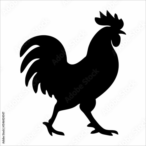 silhouette of a rooster