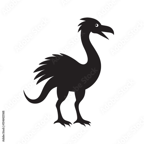 Ancient Terror Bird Hunting Silhouette