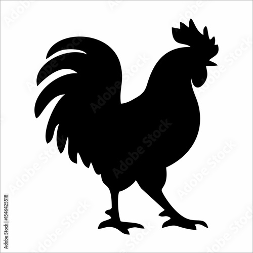 silhouette of a rooster