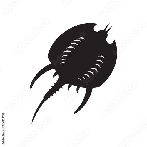Horseshoe Crab Primitive Marine Silhouette