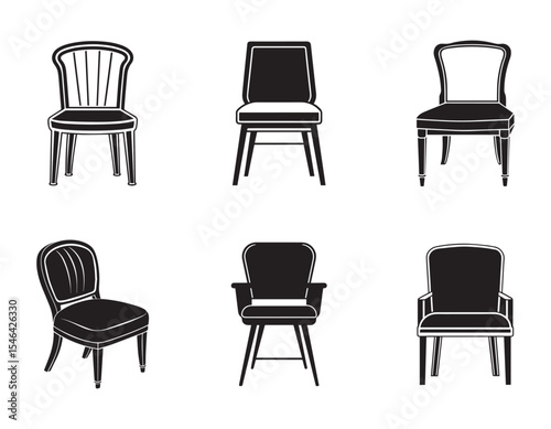 low back chair icon silhouette vector illustration