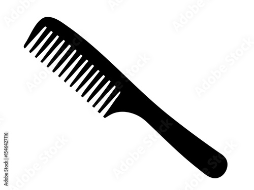 A comb full black silhouette vector illustration design