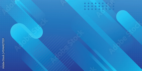 Abstract blue background with diagonal lines. Dynamic shapes composition. Vector illustration