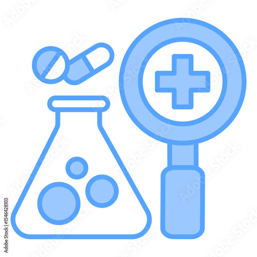 Medical Research Blue Icon