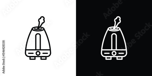 Humidifier icon in black. flat graphic vector icon