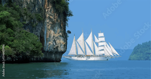 sailing boat on the sea