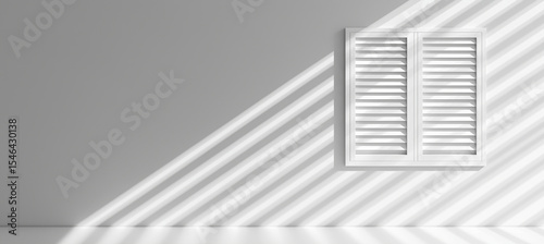 White room window sunlight shadows minimalist light floor interior