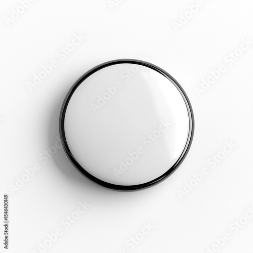 Pin Badge Mockup isolated on a white background.