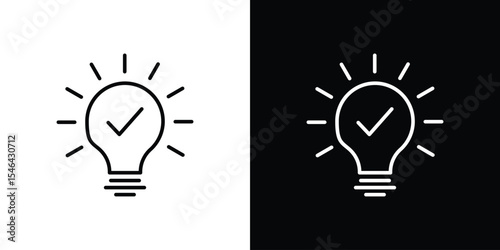Idea icon in black. flat graphic vector icon