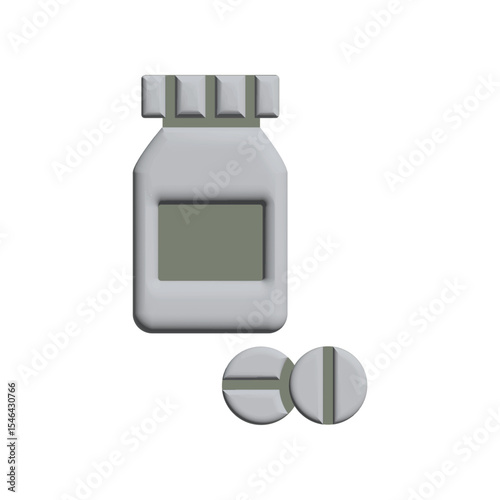 Medicine bottle icon design template