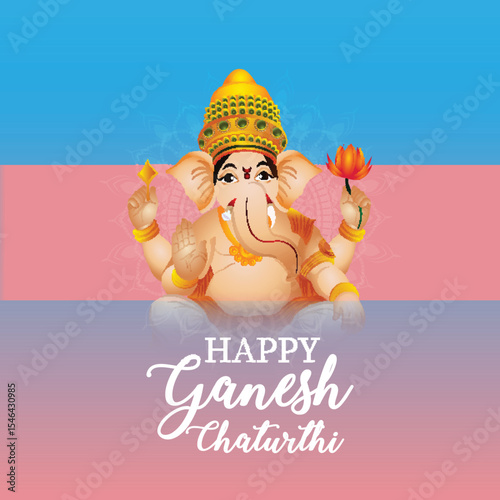 Ganesh chaturthi celebration design concept