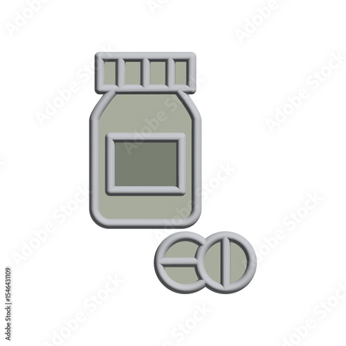 Medicine bottle icon design template