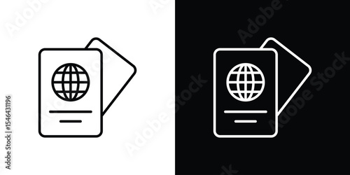 Immigration icon in black. flat graphic vector icon