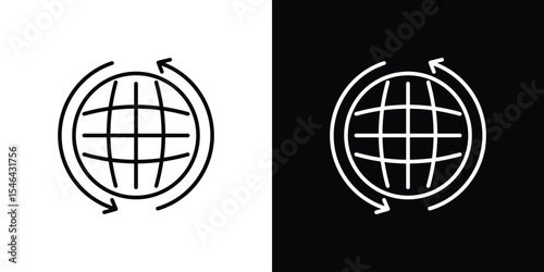 Import export icon in black. flat graphic vector icon