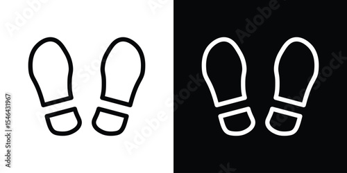 Imprint soles shoes icon in black. flat graphic vector icon