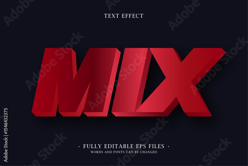 3D Red MIX Text Effect