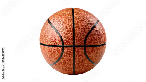 Wallpaper Mural Basketball on Display: A perfectly rendered basketball sits in pristine condition, its iconic orange leather and black lines create a sense of anticipation and energy. Torontodigital.ca