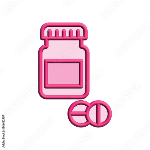 Medicine bottle icon design template