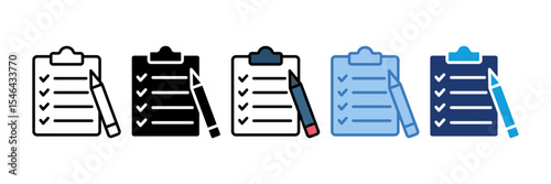 Clipboard Survey Icon Element For Design