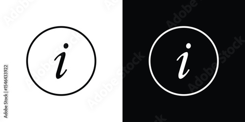 Information icon in black. flat graphic vector icon