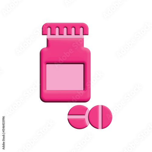 Medicine bottle icon design template