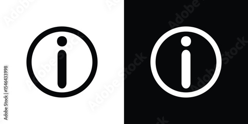 Information icon in black. flat graphic vector icon