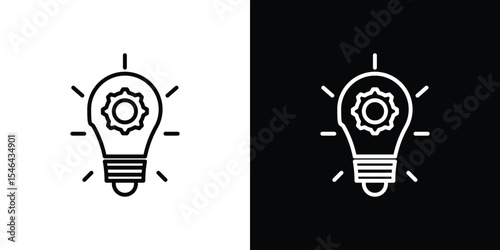 Innovation icon in black. flat graphic vector icon