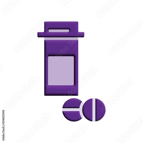 Medicine bottle icon design template