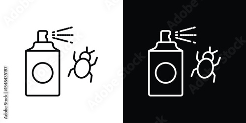 Insecticide icon in black. flat graphic vector icon