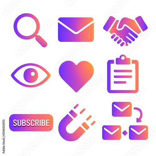 Funnel Icons – Glossy Conversion Flow