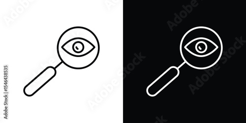 Investigation icon in black. flat graphic vector icon