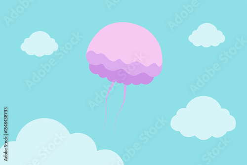 vector illustration of clouds in the sky
