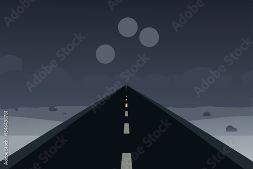 road in the night