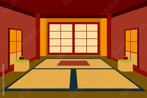 interior of a room with a window