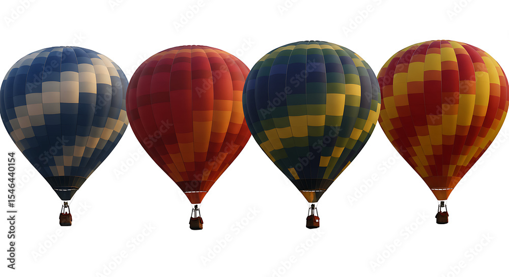 Fototapeta premium Vibrant Hot Air Balloons Ready for Flight