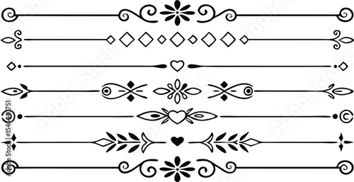 Decorative line dividers for design elements