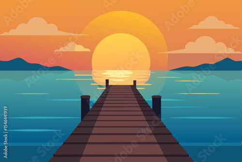sunset over the sea