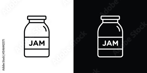 Jam icon in black. flat graphic vector icon