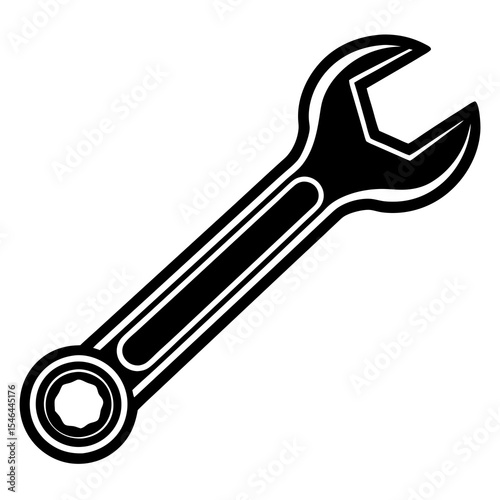Wrench tool for metal repair isolated on white background