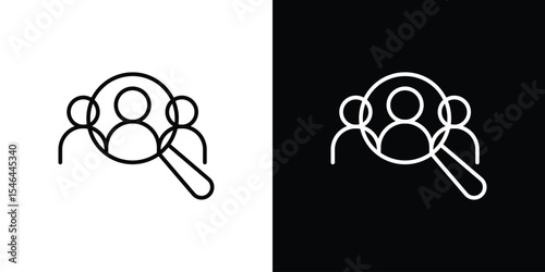 Job vacancy icon in black. flat graphic vector icon