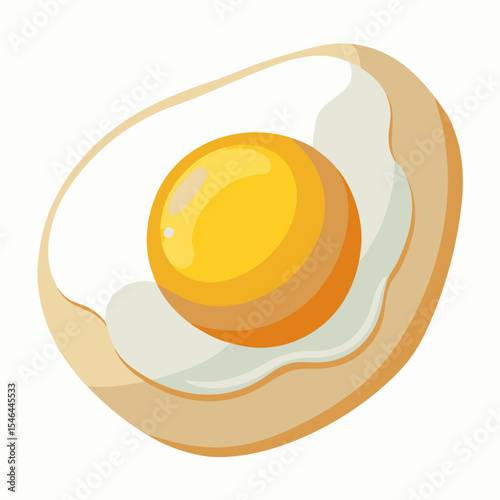 the yolk, in watercolor style on a white background