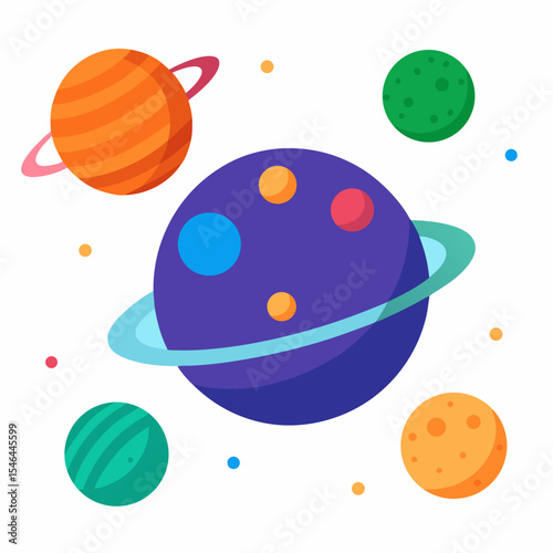 Planets from our solar system.
