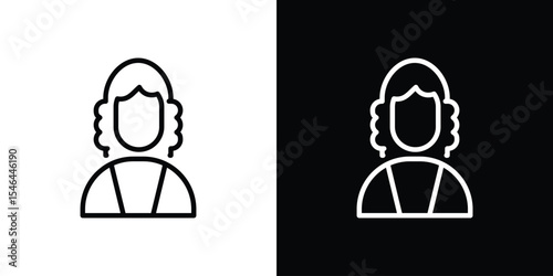 Judge icon in black. flat graphic vector icon