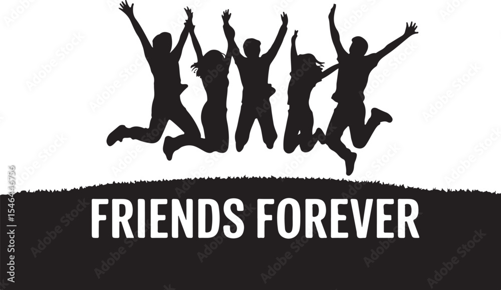 Naklejka premium friend forever love jumpers vector