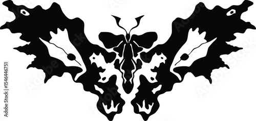 Rorschach inkblot test psychological assessment vector